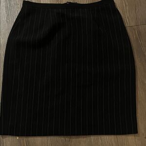 Ann Taylor Black Pinstripe Pencil Skirt